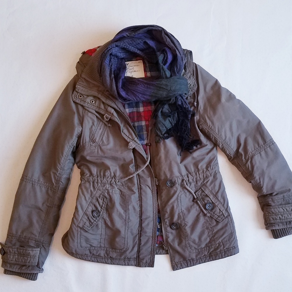 AEO Military Flannel Lining Coat